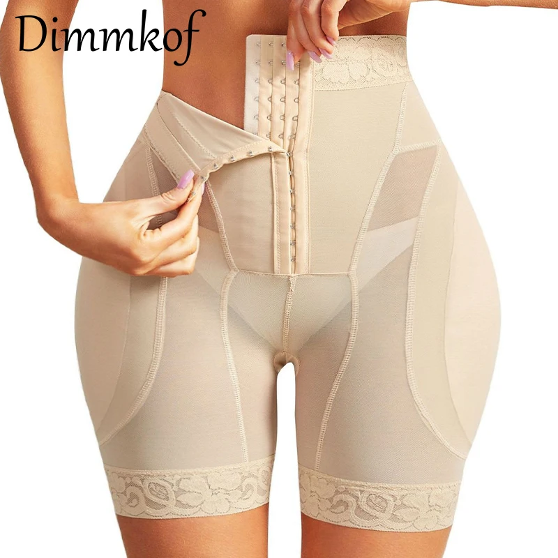 Dimmkof Hip Pad Panties Women's Seamless Tummy Control Booty Lifting Underwear High Waisted Hip Enhancer Shapewear Body Shaper