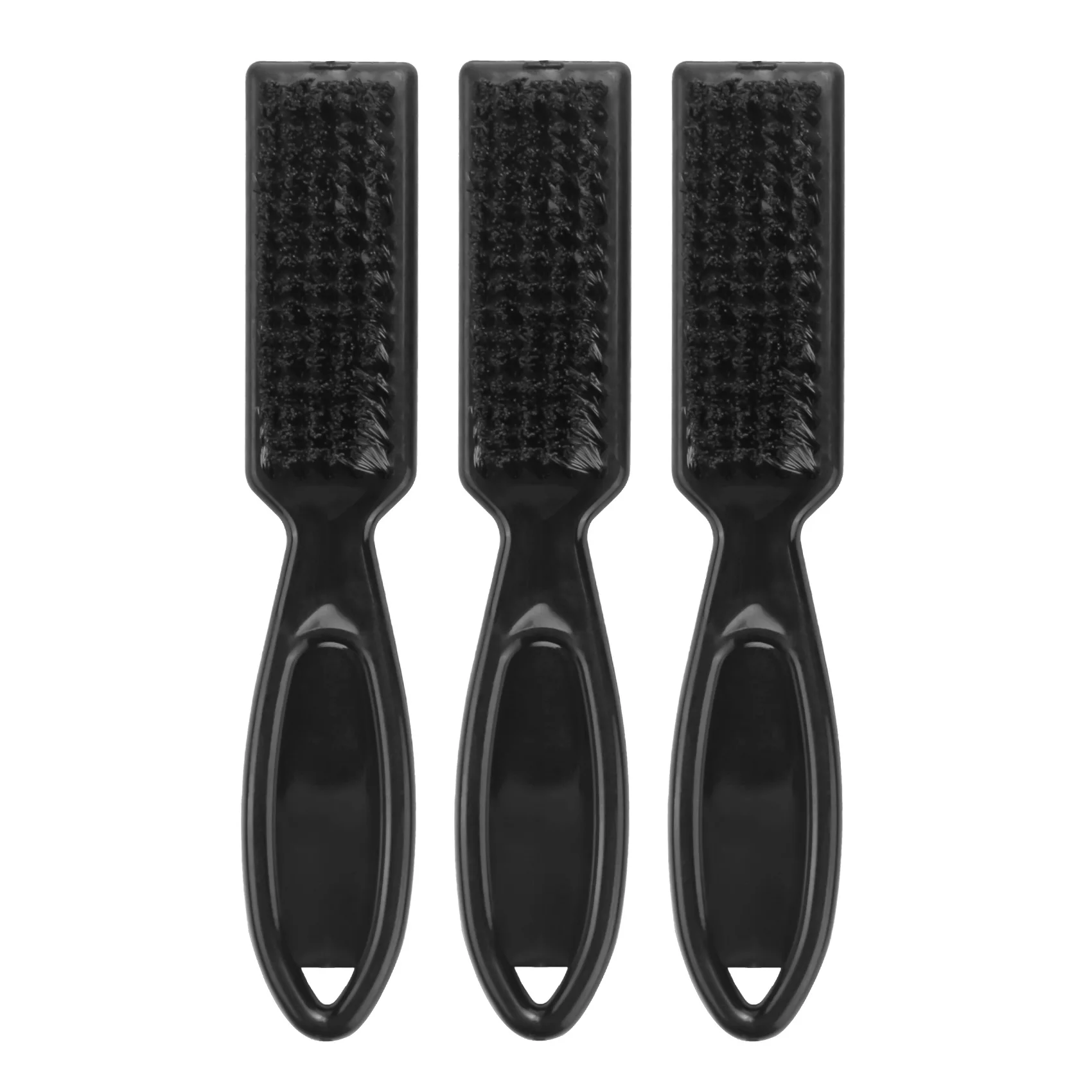 3Pcs Fade Brush Comb Scissors Cleaning Brush Barber Shop Skin Fade Vintage Oil Head Shape Carving Cleaning Brush