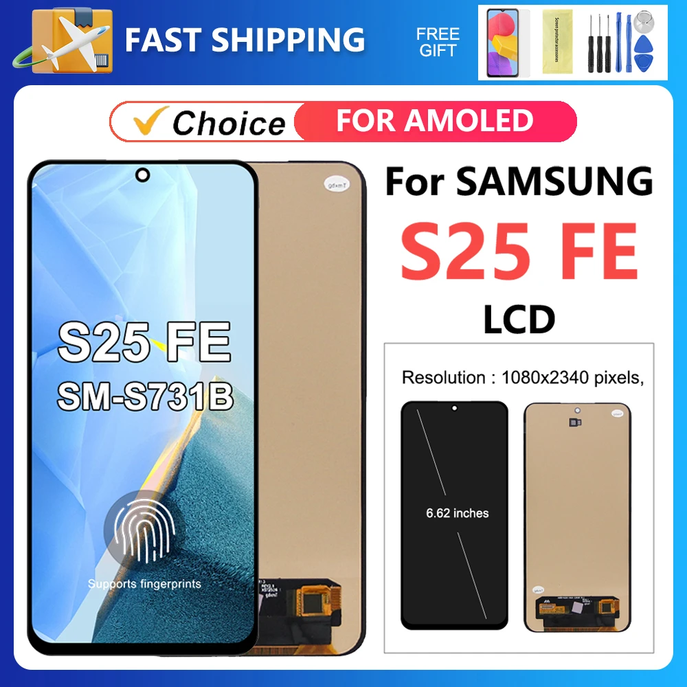 s25-fe-for-amoled-for-samsung-s25fe-sm-s731b-sm-s731b-ds-lcd-display-touch-screen-digitizer-assembly-replacement