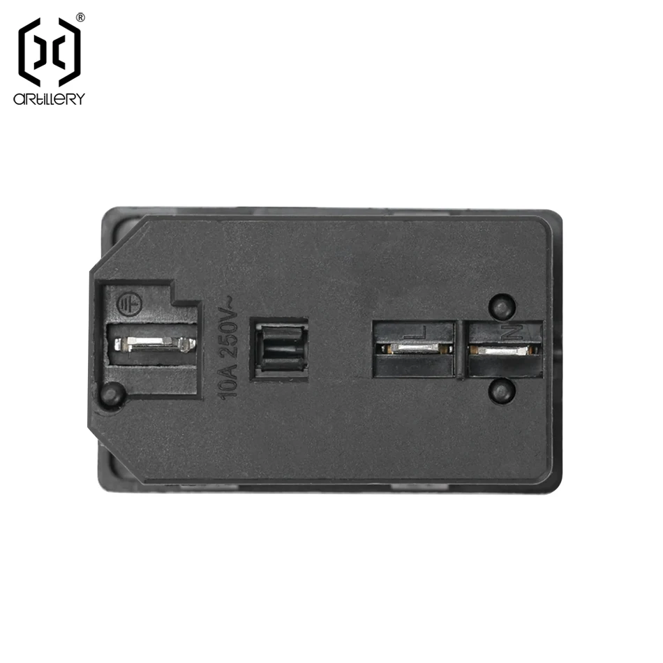 Artillery 3d Printer Socket Power Switch 10A 250V With Fuse for SW-X1/X2/X3/X4 Replacement Parts Accessories