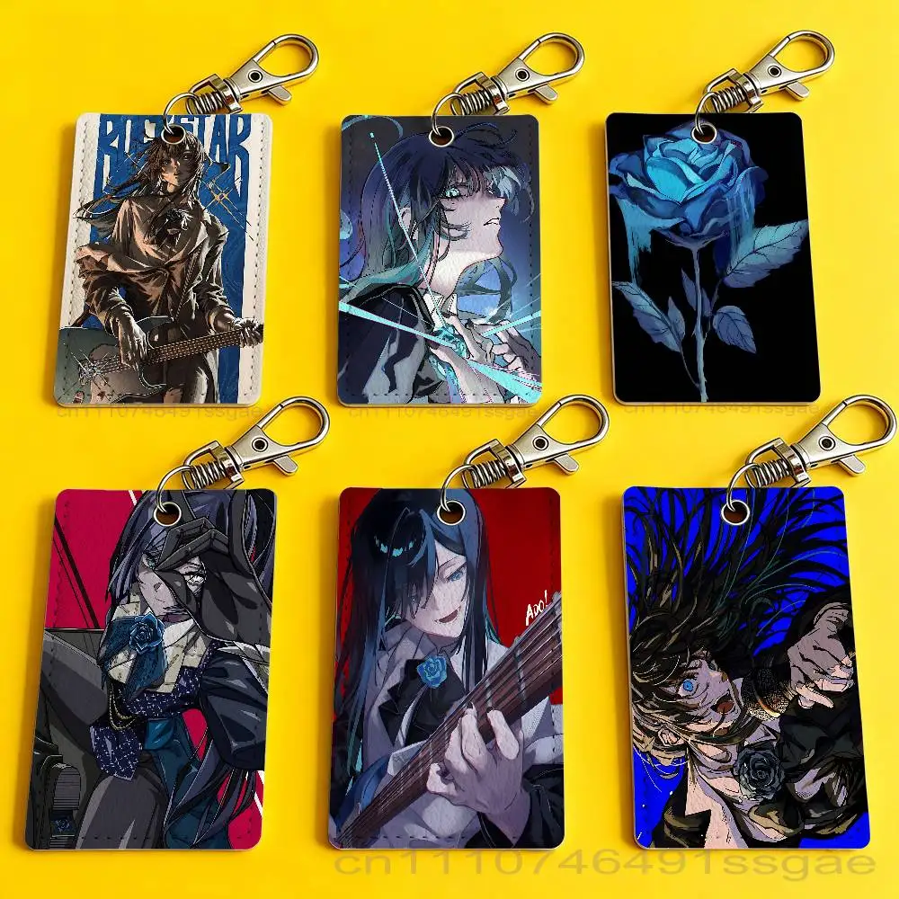 

A-Ado Japanese Singer Card Holder Keychain Badge Holder Card Pass Hang Rope Lariat Lanyard for Key Rings Accessories Gift