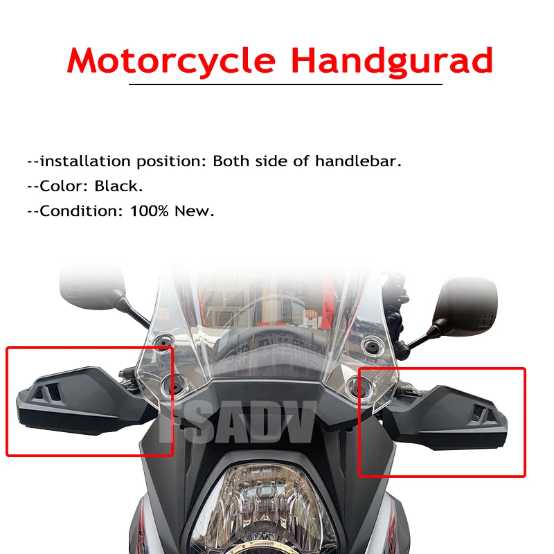 For Suzuki V-Storm DL250 DL 250 V Strom 250 2017-2024 2023 2022 2021 Handguards Shield Guards Windshield Hand Wind Protection