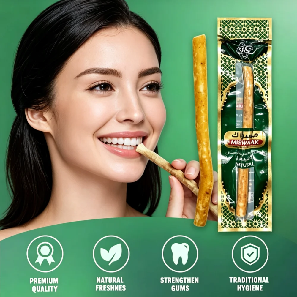 Woodworking Vacuum Press - Naturalna szczoteczka do zębów Miswak, zapakowana