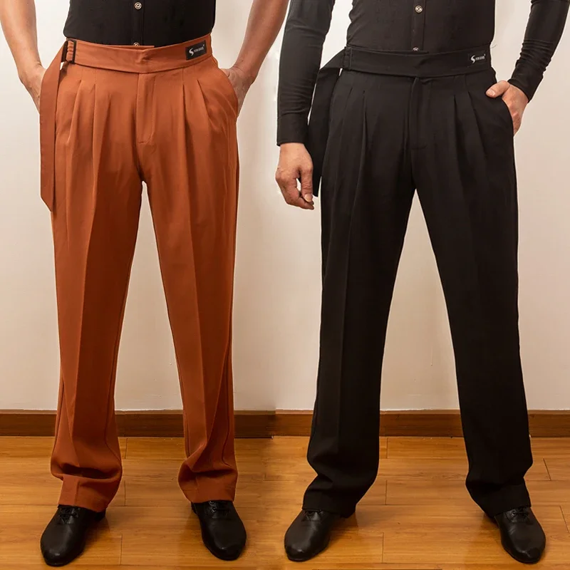 

Ballroom Dance Clothes Cha Cha Rumba Salsa Dancing Trousers Male Practice Clothes Waltz Tango Wear Men Latin Dance Pants