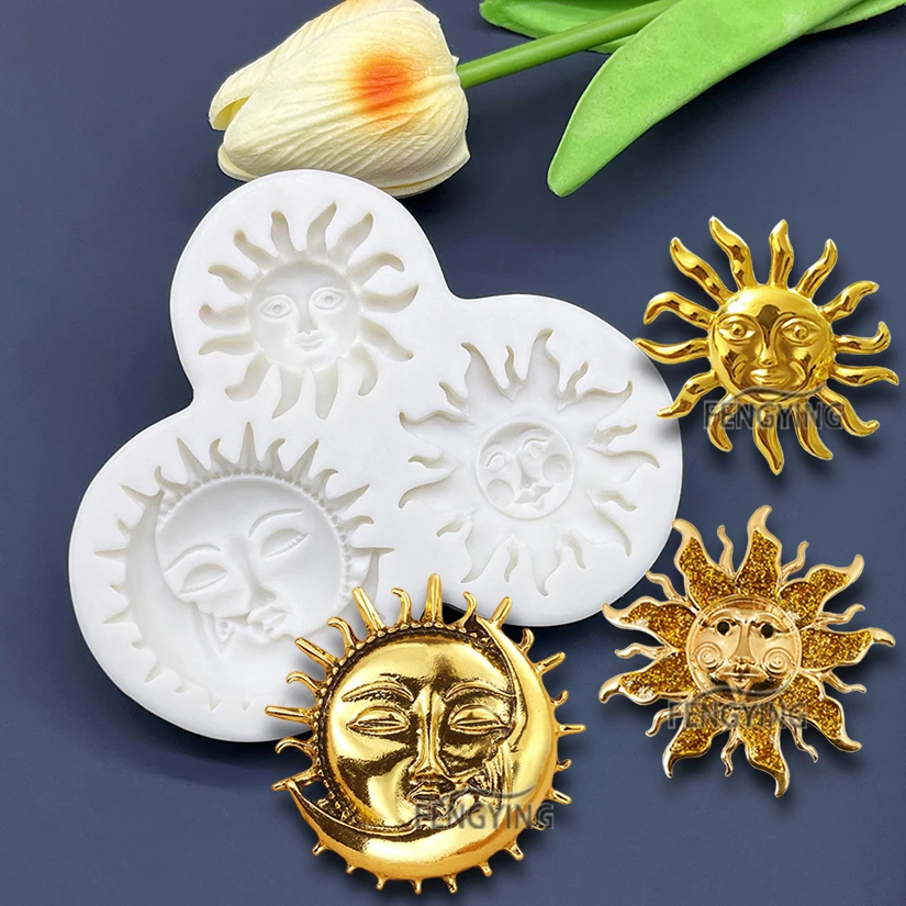 3 Sun Face Silicone Mold Sugarcraft Chocolate Cupcake Baking Mold Fondant Cake Decorating Tools