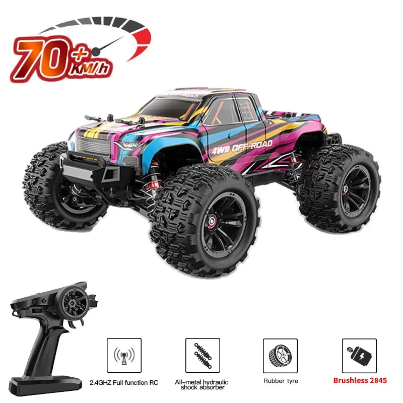 MJX RC Car 16208/16209/16210 4WD Off-Road zdalnie sterowanym pojazdem bezszczotkowy szybki wyścigowy gąsienica wspinaczkowa 2S 3S bateria