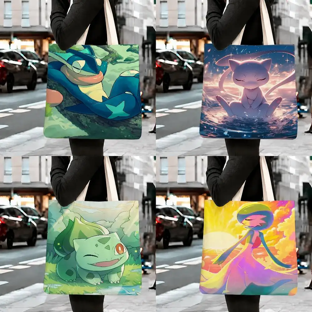bolsas-de-armazenamento-pokemon-eevee-bolsa-de-ombro-para-viagem-verao-praia-sacola-de-compras-reutilizavel-arte-de-anime