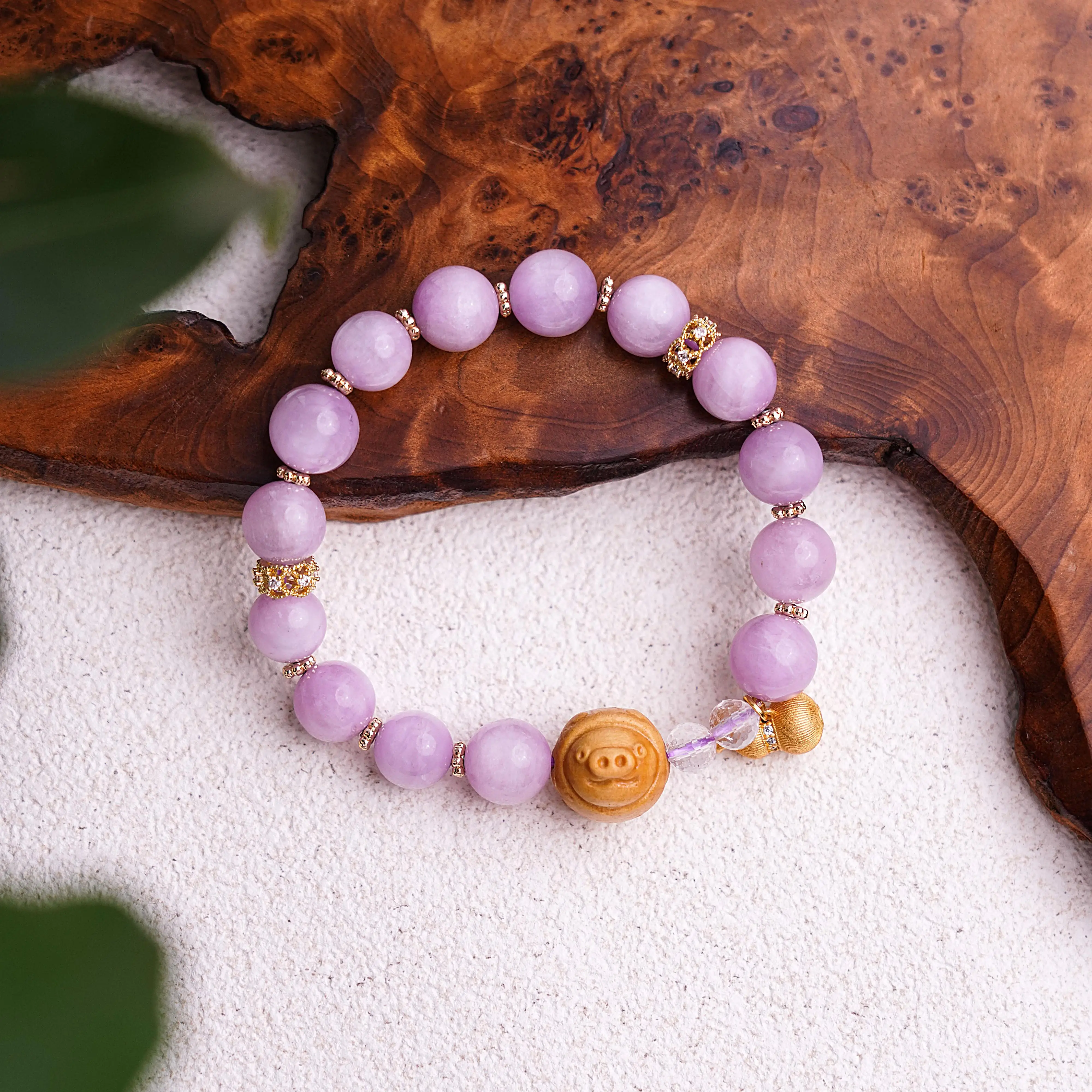 Pulsera de gemas de cristal de tres estrellas