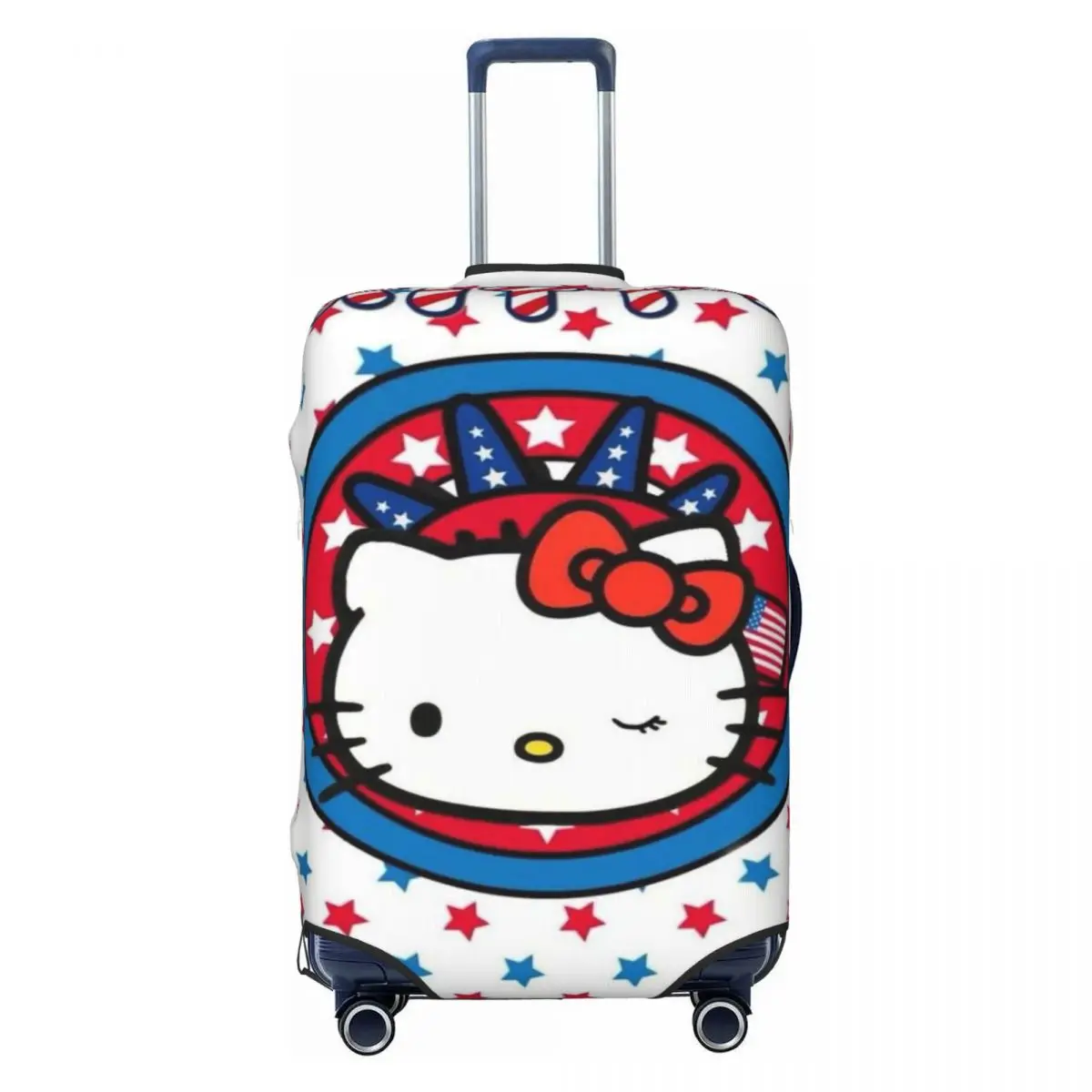 

Custom Hellos Anime Kittys The Old Glory Suitcase Cover Dust Proof Luggage Covers Protector for 18-32 inch
