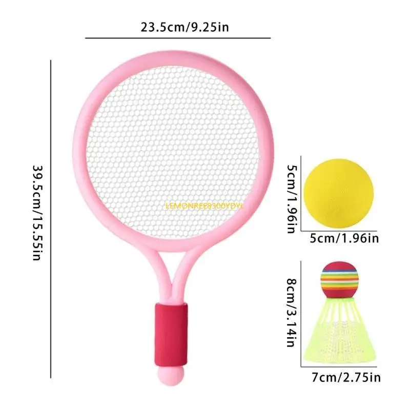 

270C Badminton Racket with Tennis and 2 Shuttlecocks for Kid Boy Girl Beach Game