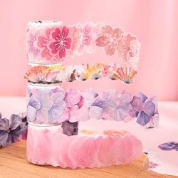 Yoofun 50 adet/rulo yaratıcı Sakura Washi kağıt Sticker bant çiçek dekorasyonu maskeleme Washi bant hediye kartı dergisi planlayıcısı günlüğü