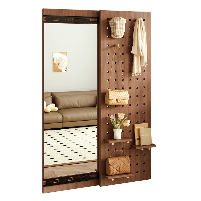 

Full-body mirror integrated into the entrance, blocking the fitting mirror, household bedroom hanger full-length mirror