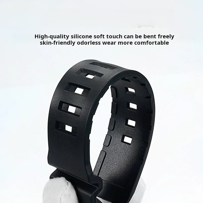 Bracelet de montre en résine souple pour Casio WS-1400H/1300H/WS-1700H/W-737H, petite série carrée, étanche, sport, en Silicone, pour hommes