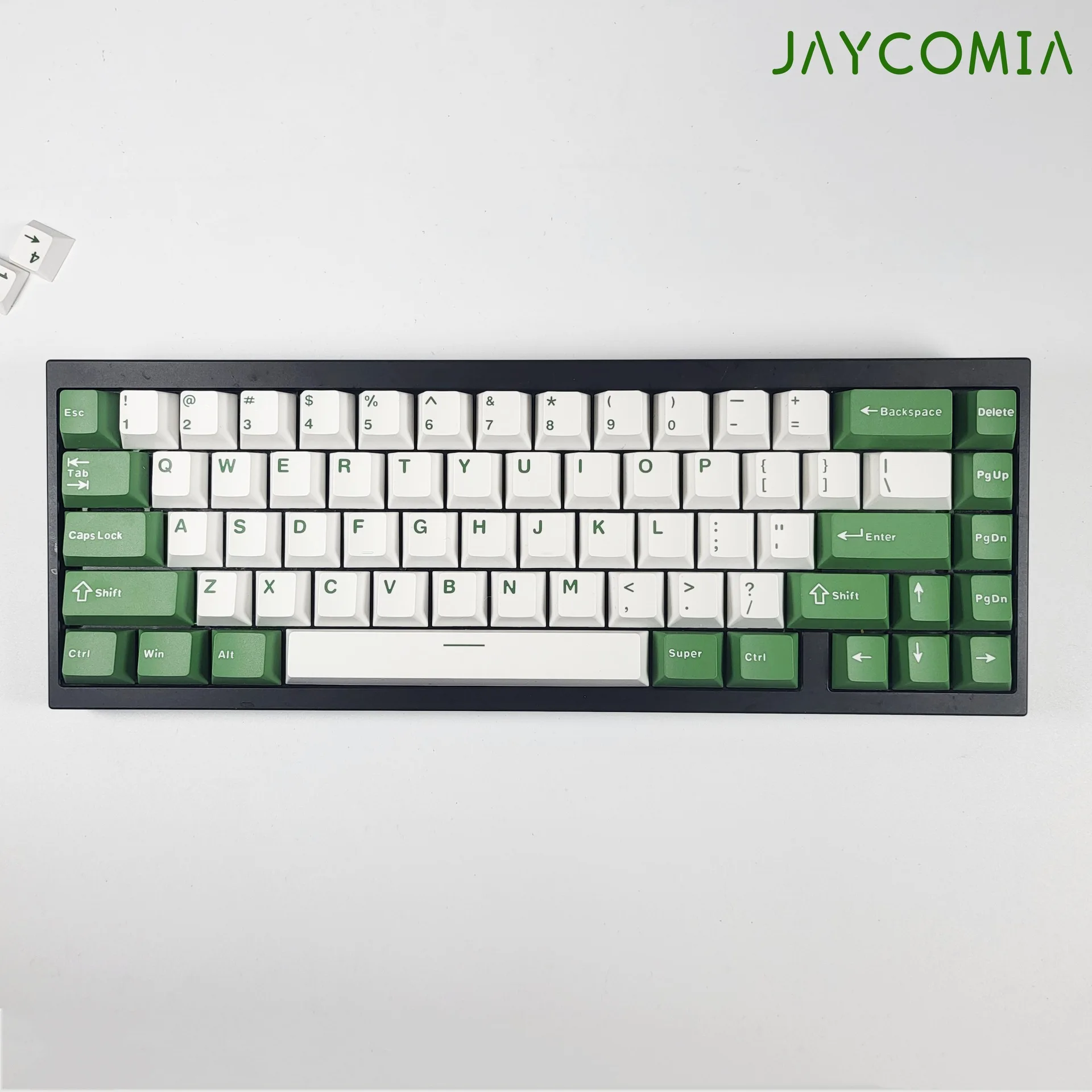 Green 126-Key Double-Color Injection Molding Keycaps Original Height Suitable For Mechanical Keyboard ISO ANSI Arrangement