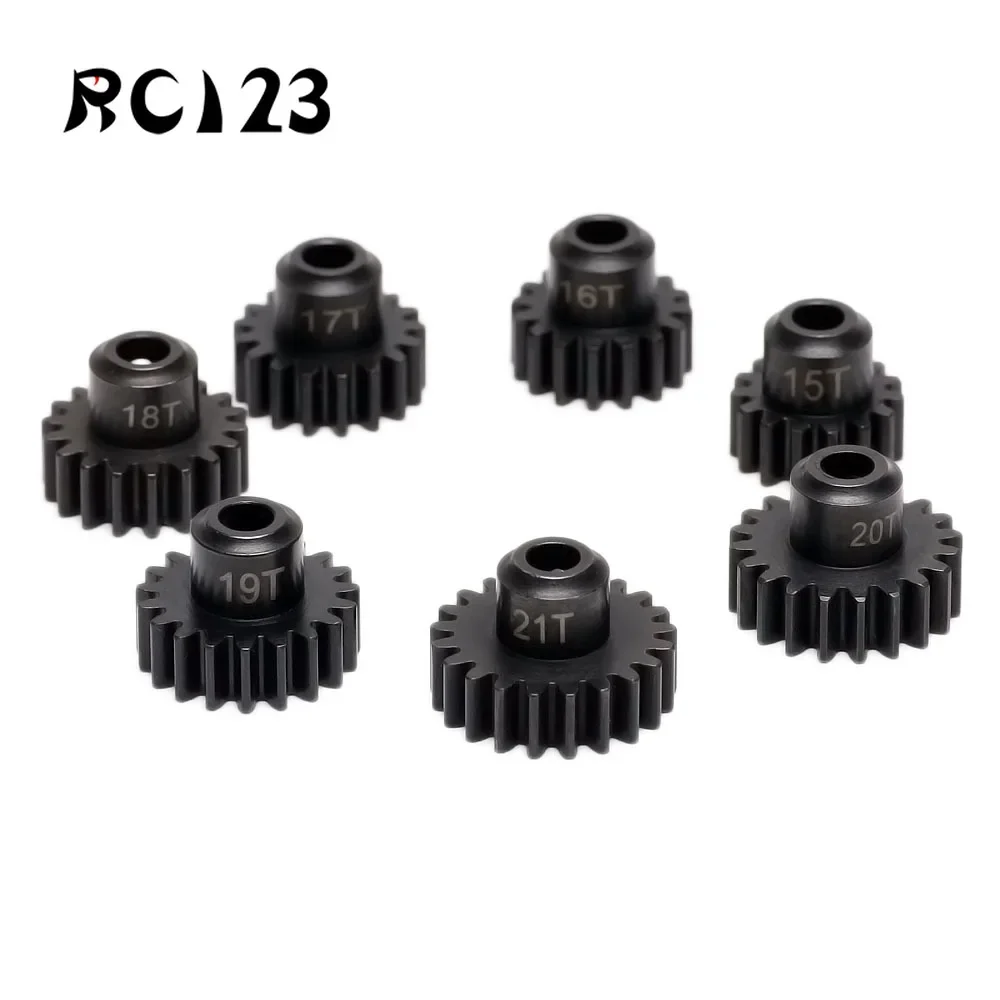 45#Steel 1.0M 5mm Shaft 15T 16T 17T 18T 19T 20T 21T 6491X Pinion Gear for RC Traxxas 1/5 XMaxx 8S 1/10 ERevo 2.0 MAXX Sledge XRT