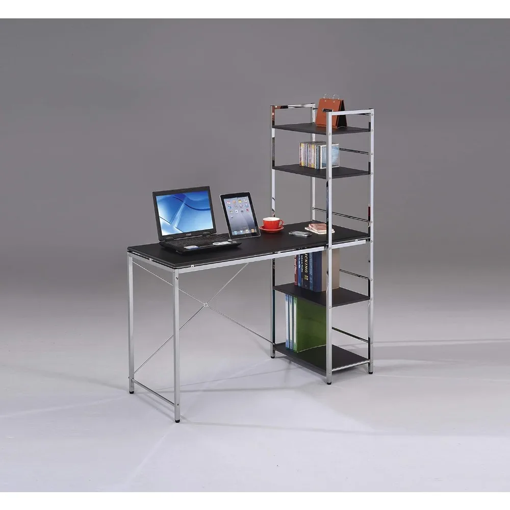 Computer desk Workbench home desk Writing desk with storage, Minimalist computer desk, Metal frame, Suitable for study