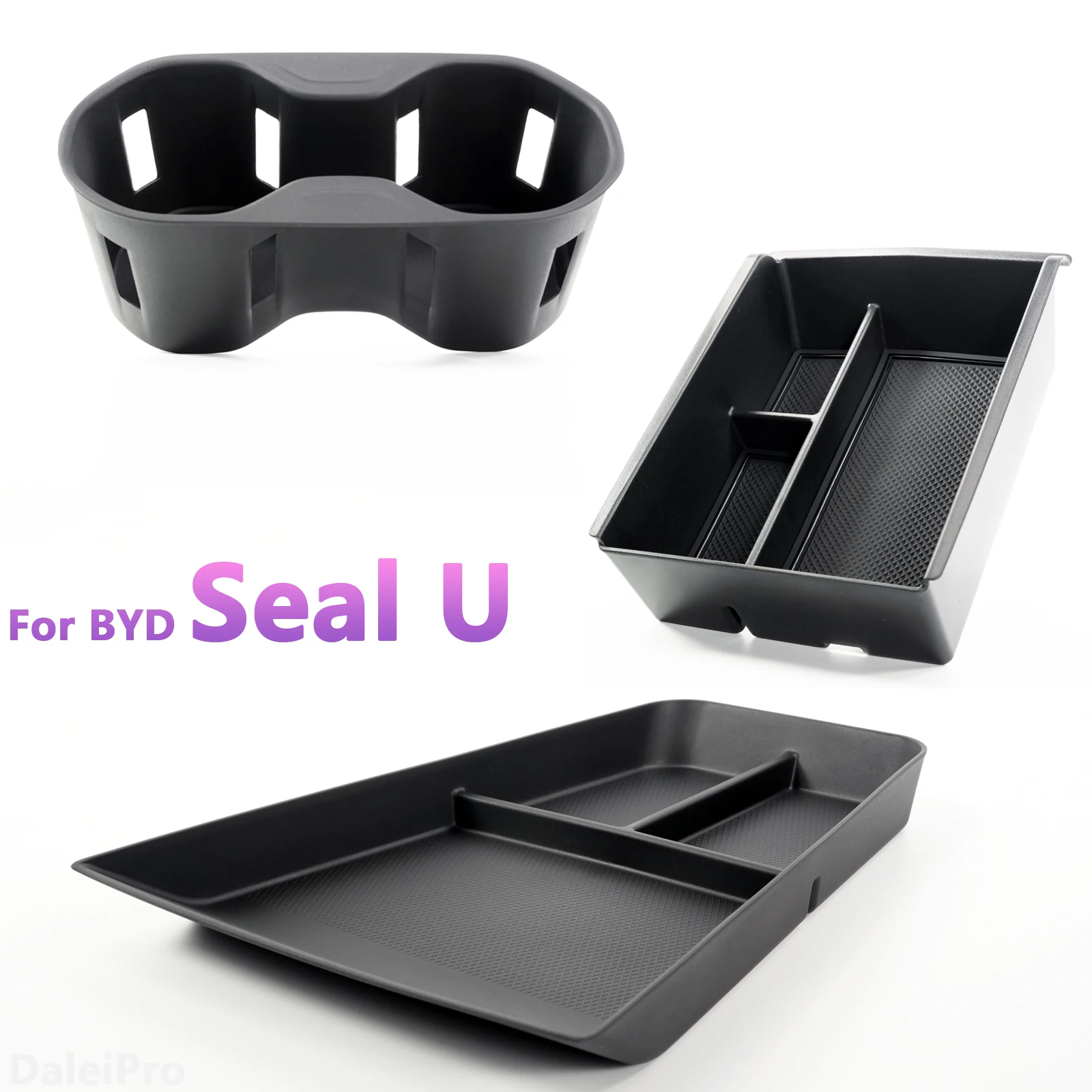 For BYD Seal U 2023 2024 2025 Armrest Storage Box Center Console Cup Holder Layered Storage Box Accessories for Song Plus DM-i