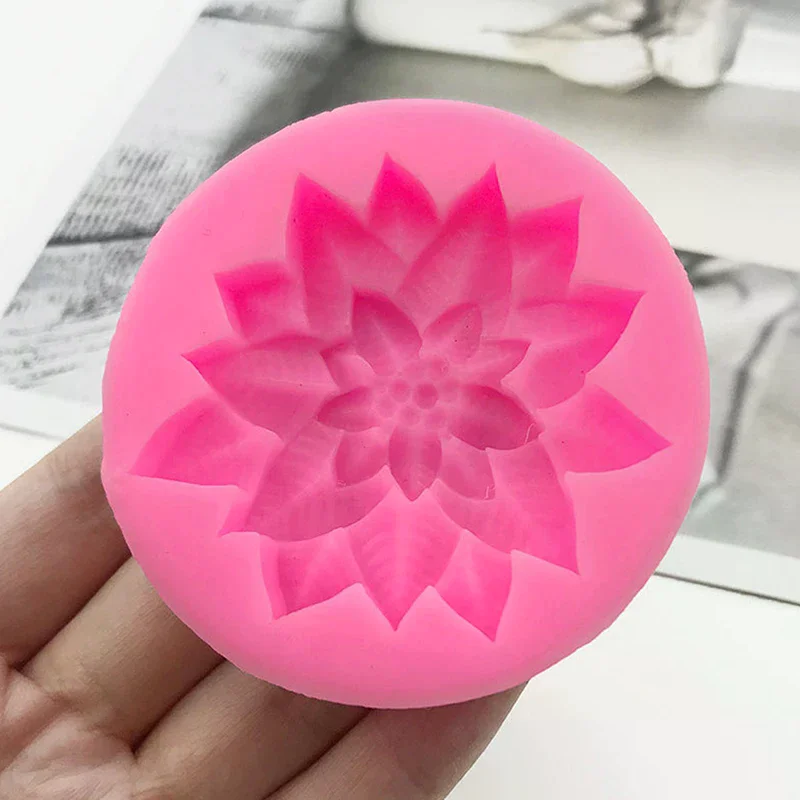 [YU]1Pcs Holly Leaf Silicone Mold Cake Baking Christmas Decoration Tool DIY Chocolate Soap Fruit Flower Candle Kitchenware Mold