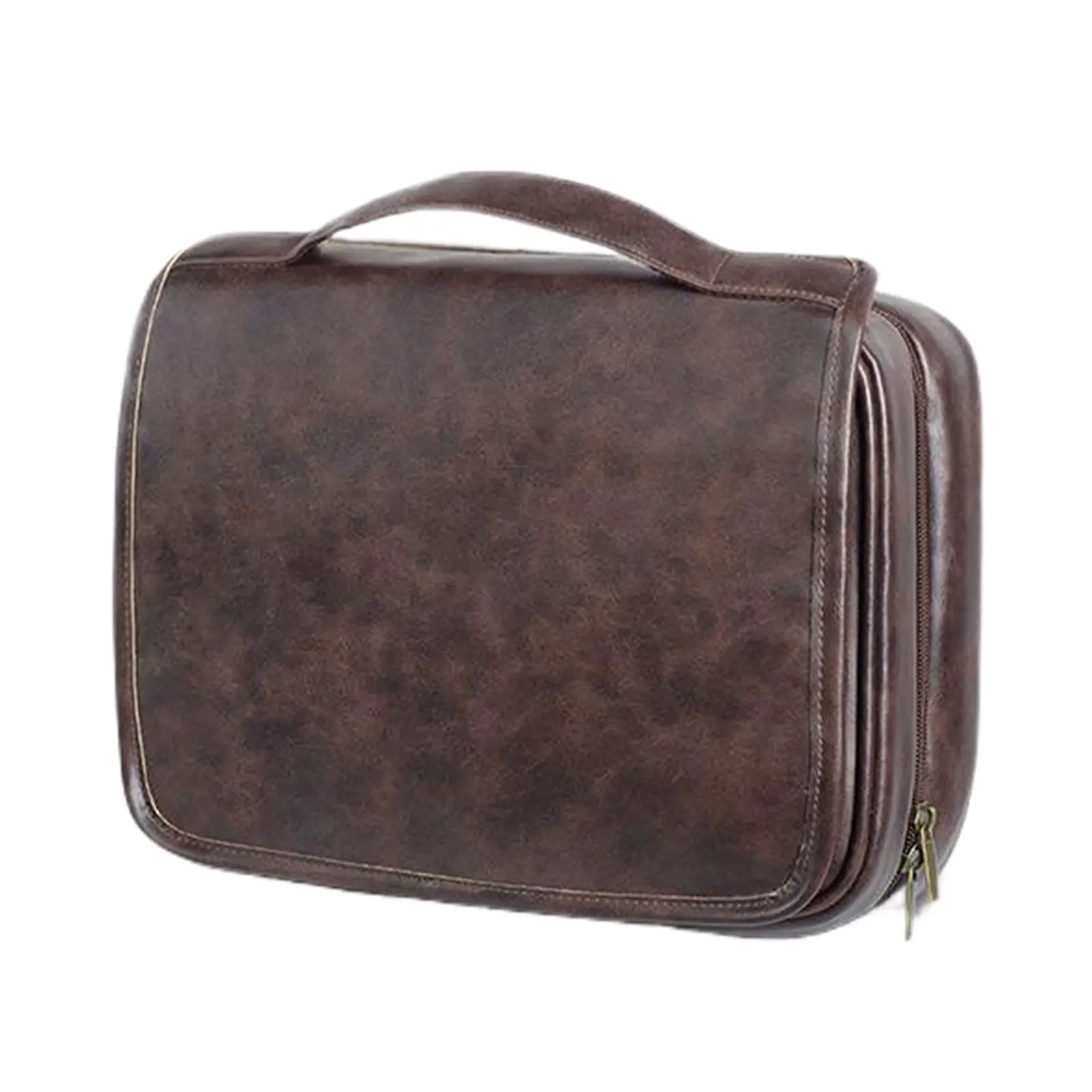 3-in-1 men’s business PU wash bag, capacity high-end storage waterproof makeup storage bag, men’s bathroom bag