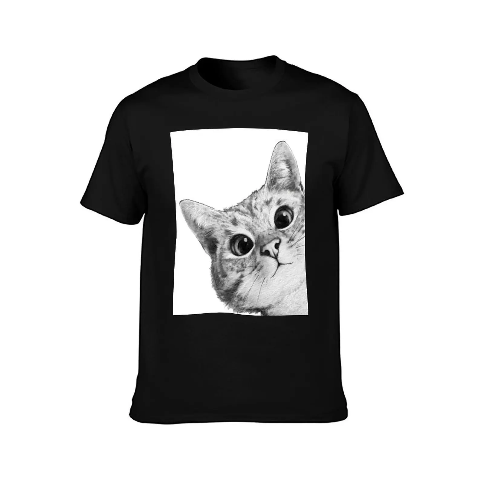 sneaky cat T-Shirt Basic Daily Outfit Short Sleeve Tee T-Shirt