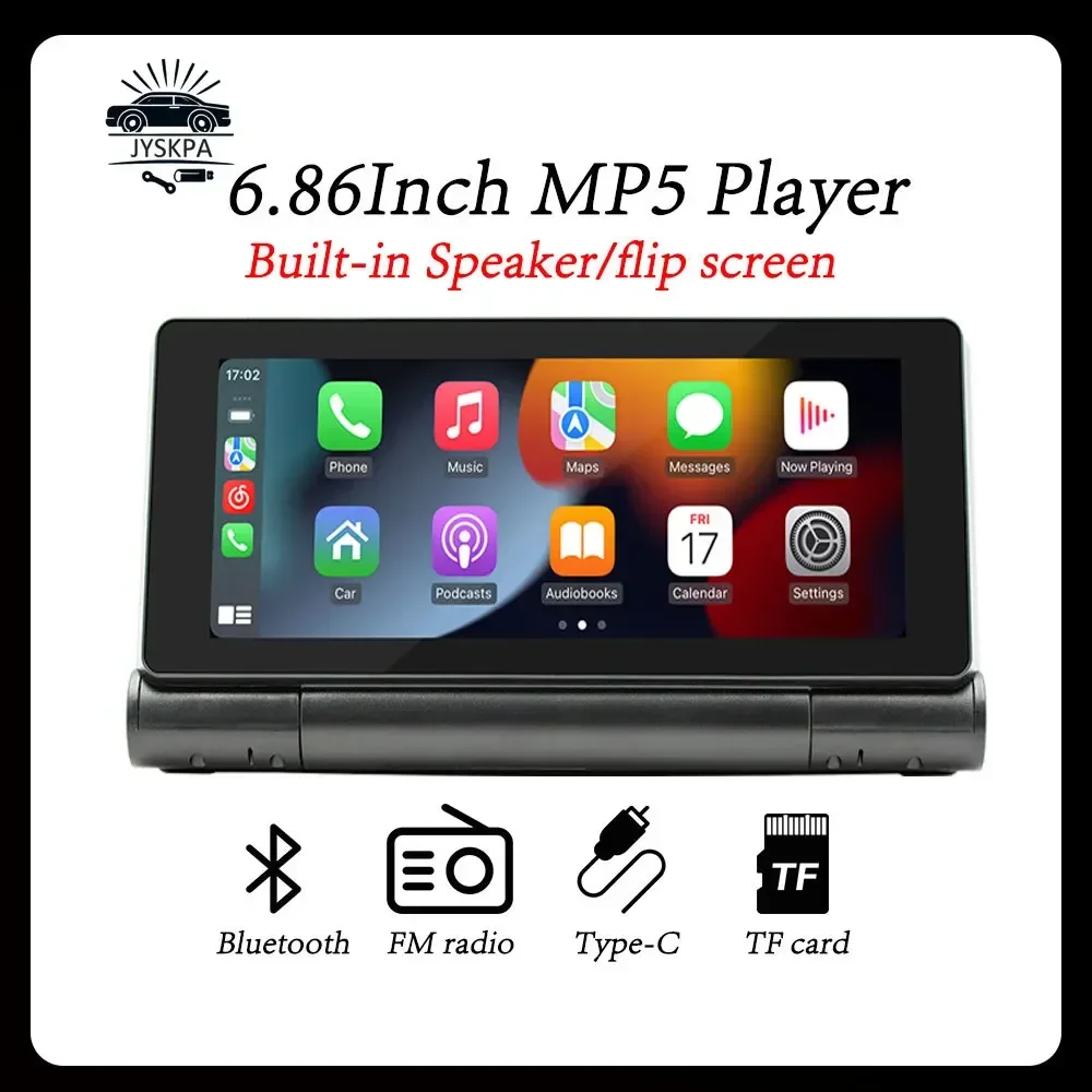 Universal Bluetooth Car Multimedia Player 6.86inch Build in Speaker Support Apple Carplay Android Auto Intelligent System