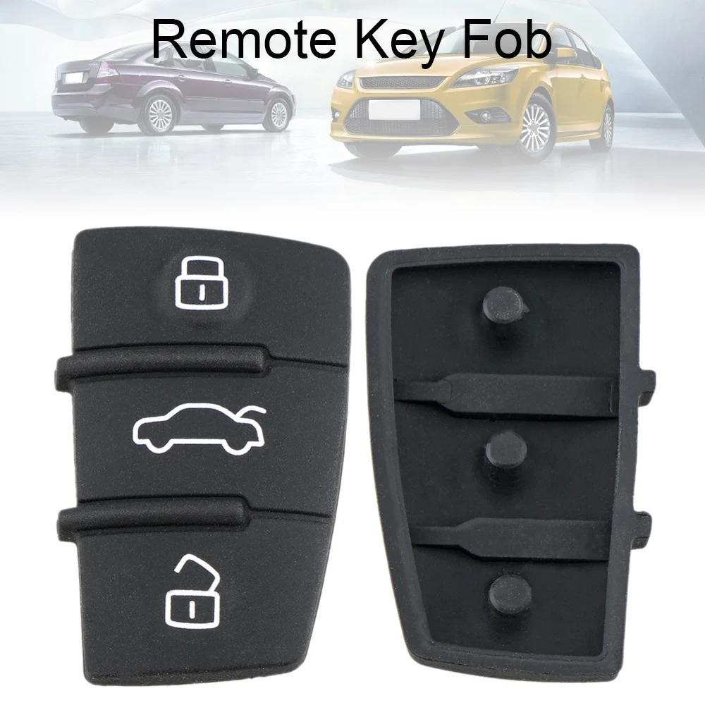 3 Button Flip Folding Replacement Repair Skin Car Key Shell Case Rubber Pad Fit for Audi A3 A4 A5 A6 A8 Q5 Q7 TT