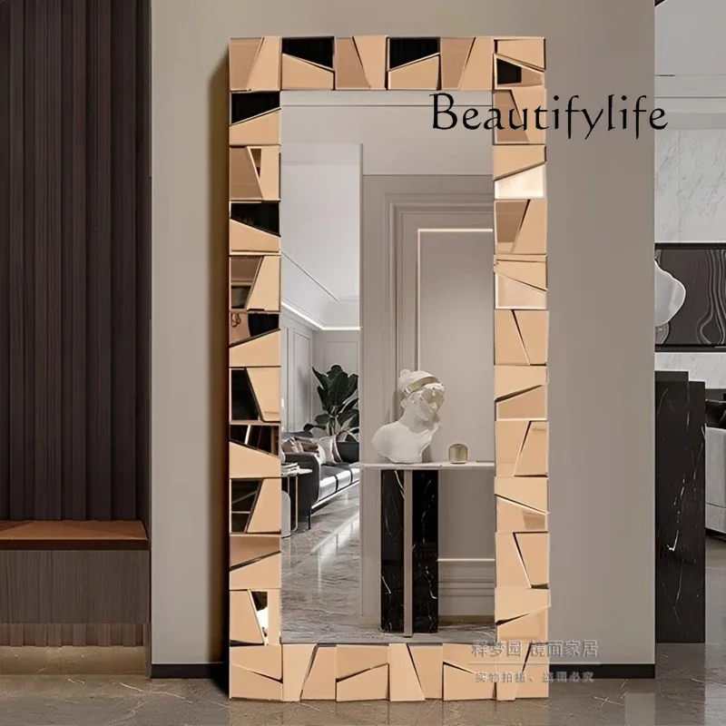 

I Nordic Full-length Mirror Full-body Wall-mounted Household Bedroom Floor-to-ceiling Mirror Clothing Store Fitting Mirror