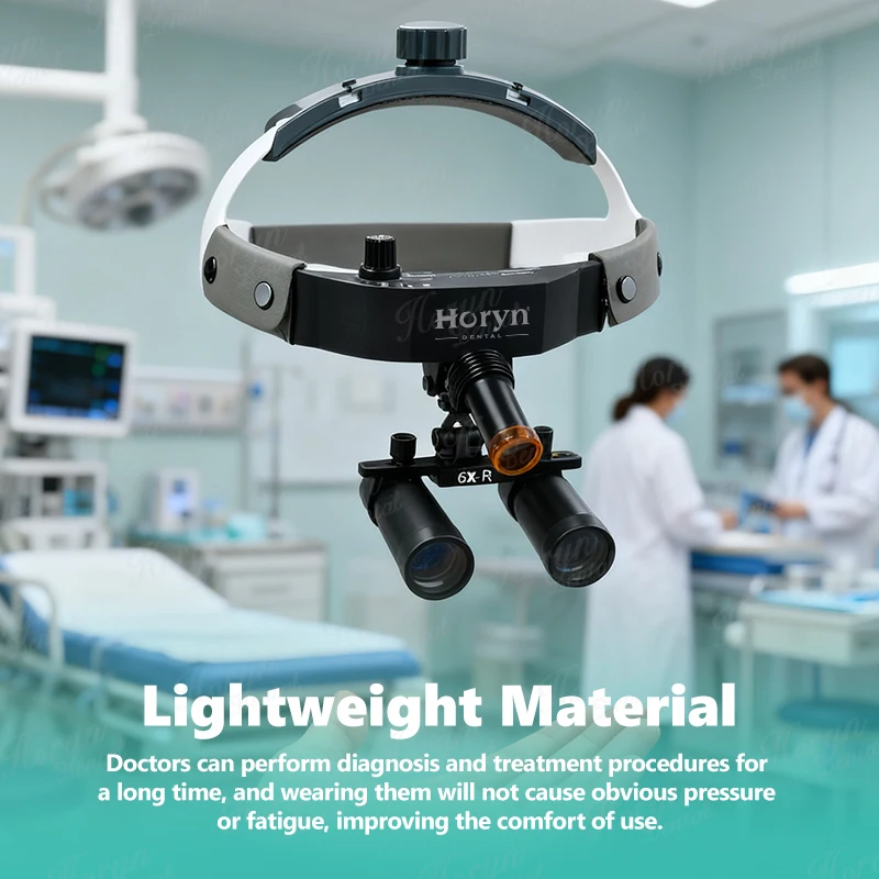 Horyn Dental Headlamp ENT Surgery 6x Dental Loupes Spot Light Dentist Tools Medical Magnifier Surgical Light Dentistry