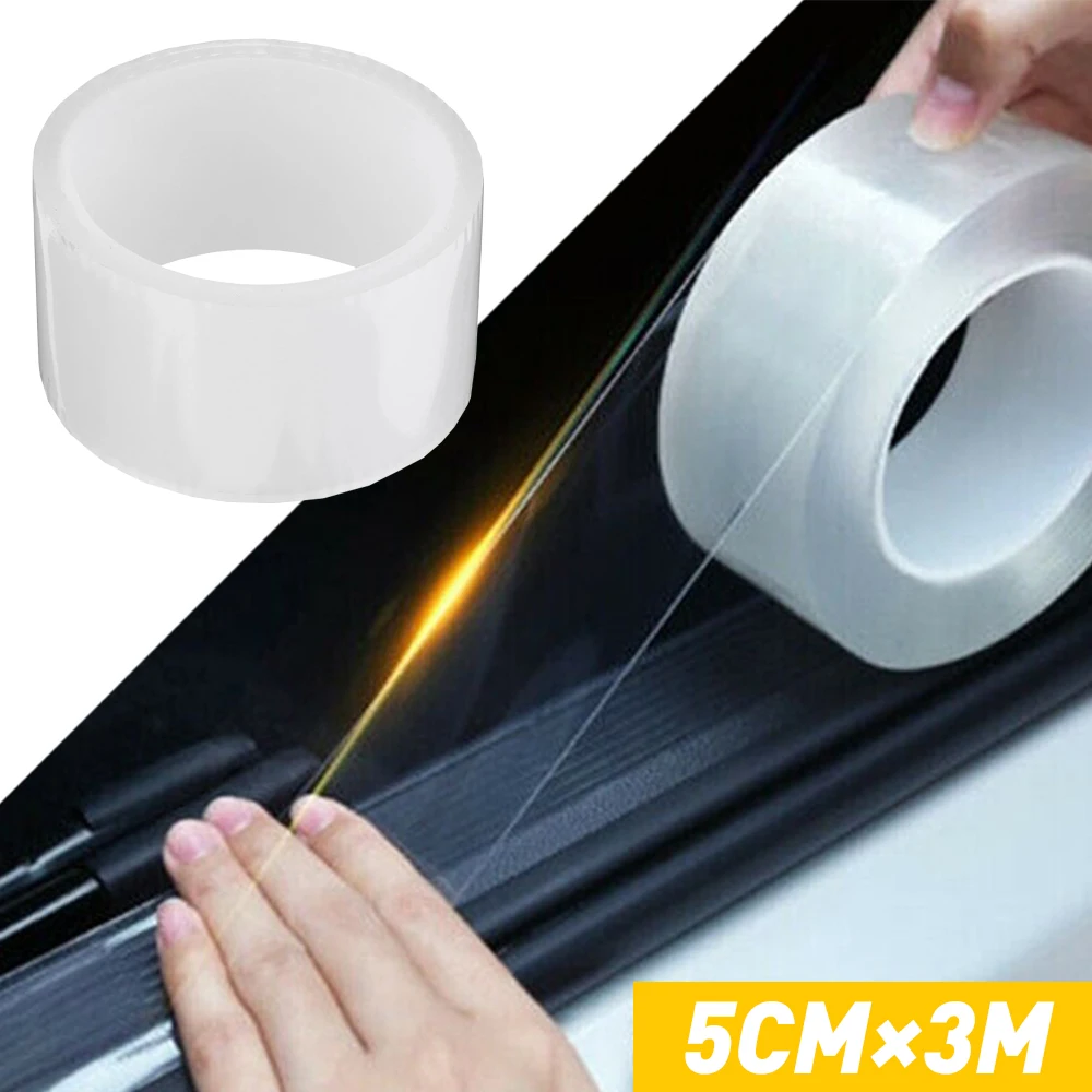 300cm*5cm Car Protective Film Door Threshold Protector Anti Scratch Stick Door Plate Sticker Bumper Waterproof Sill Protector