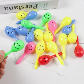 플라스틱 미니 마라카스 아기 악기 딸랑이 셰이커 장난감, 어린이 생일 파티 선물, 베이비 샤워 선물, 20 개 