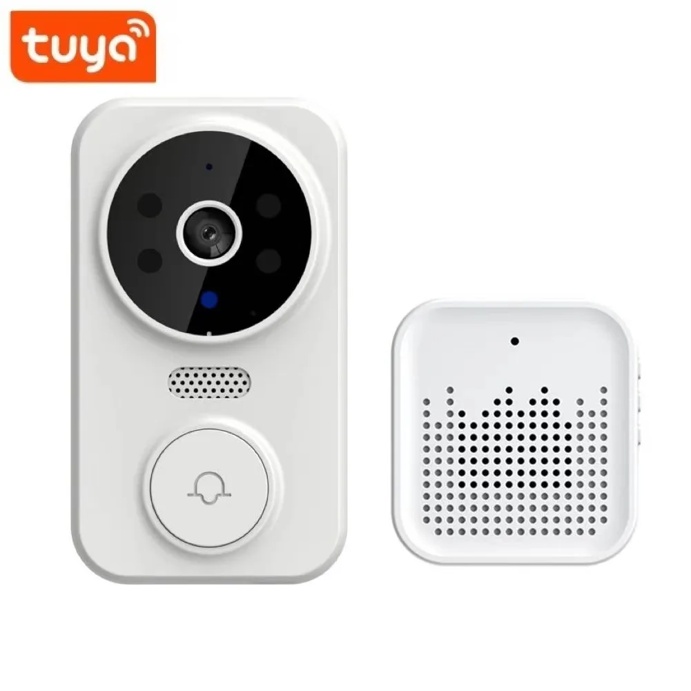 Tuya APP Remote Control Low Comsunption WIFI Doorbell With Indoor Chime Visual Doorviewer Video Door Phone Camera