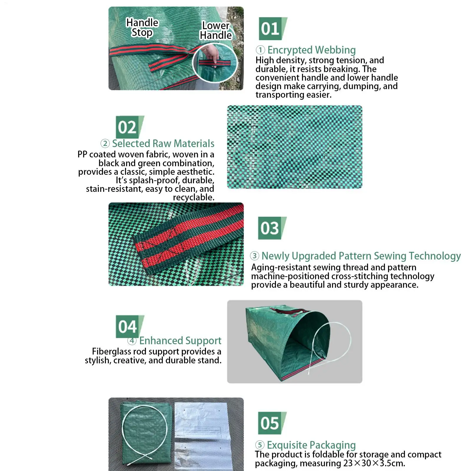 

Мешки для двора, складной контейнер-стойка, 2 шт., 270 л, портативное дворовое мусорное ведро для обрезки, ветвей, мусора, ландшафтного дизайна, вечеринки