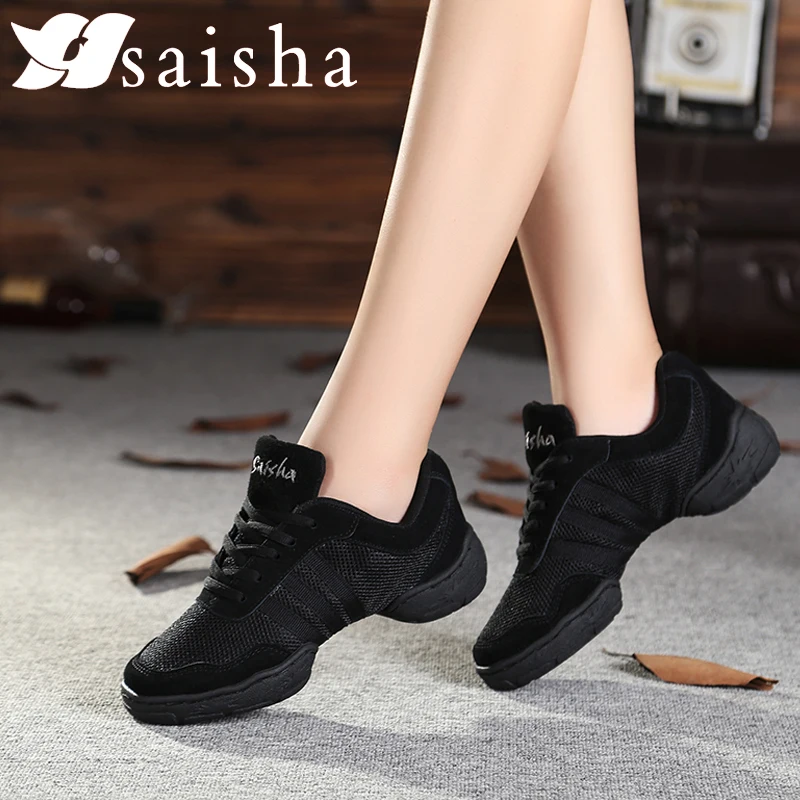 Leisure Sports Men Women Child Adult Modern Dance Shoes Jazz Shoes Dancing Soft Outsole Breath Dance Shoes Woman Practice Shoes