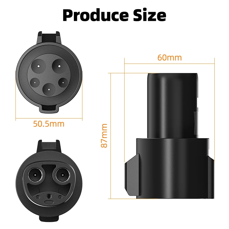 Feyree TS-NACS Socket EV Charger Adapter EVSE Conversion Socket for Electric Vehicle Car Tesla Model3/Y/S/XType1 J1772 to Tesla