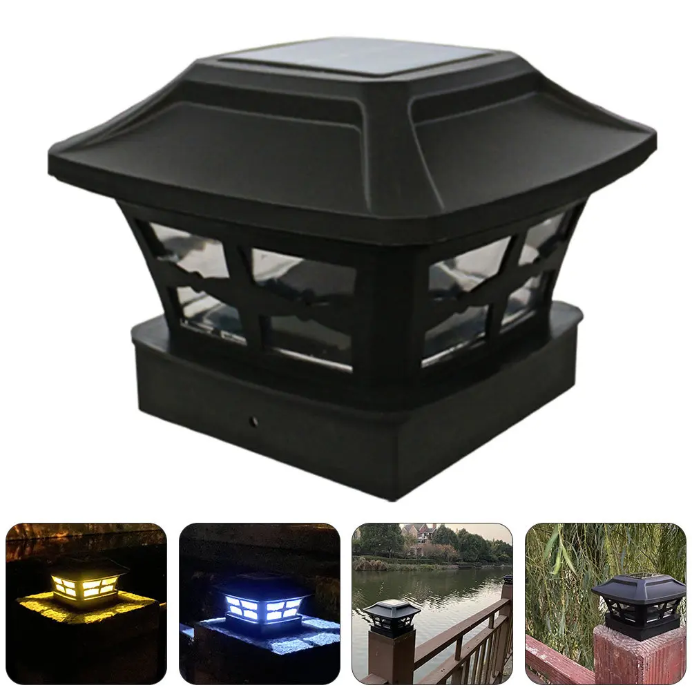 

1 шт. Уличный водонепроницаемый светильник на солнечной энергии для столбов, сада, двора, забора, патио, декоративное освещение на солнечной энергии