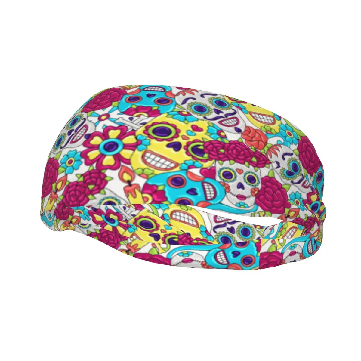 

Headband Sugar Skull Day Of The Dead Headwrap Hairband for Tennis Gym Fitness Headwear Hair Accessories