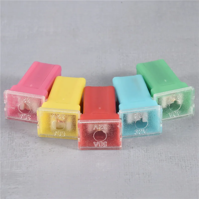 AB08-10 Pc Car Fuse FMX Female Maxi Fuse Assortment LOW And TALL/STD Shaped Assortment Fuse 20A 30A 40A 50A 60A