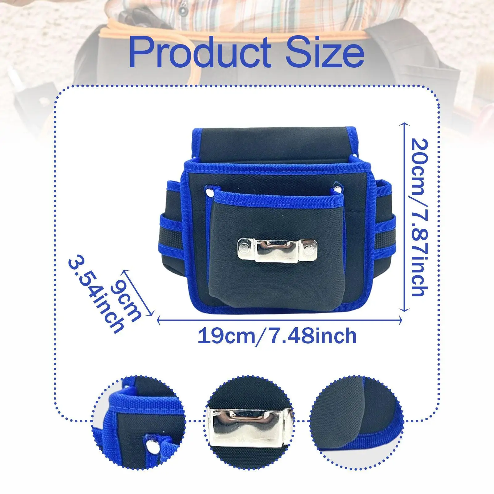 Bolsa de herramientas para electricista, bolsa de herramientas con cinturón para carpinteros de jardinería, técnico