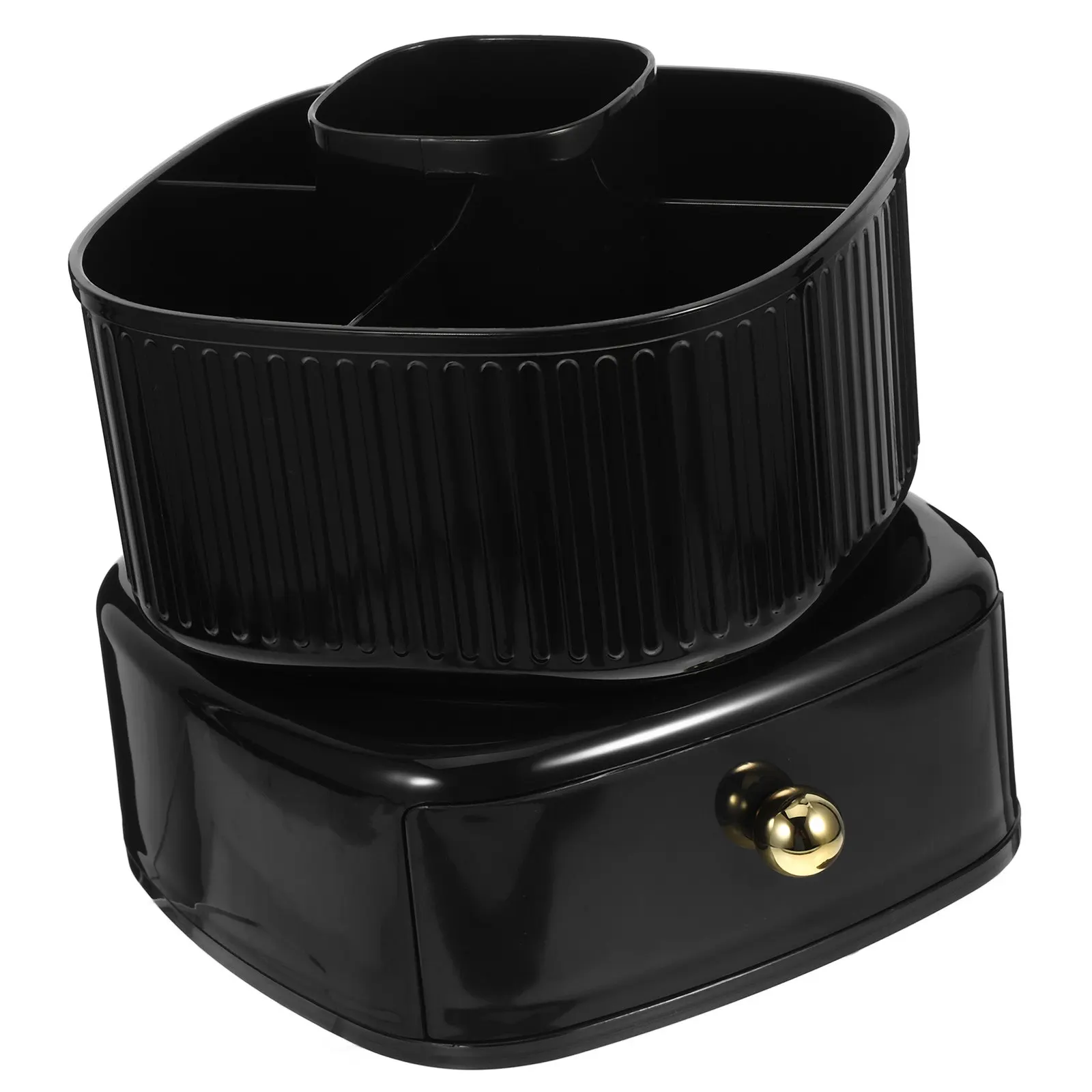 Rotary Pen Holder 360 Degree Desk Organizer Drawer Multifunctional Makeup Brush Pencil Storage Box Space Saving for Office