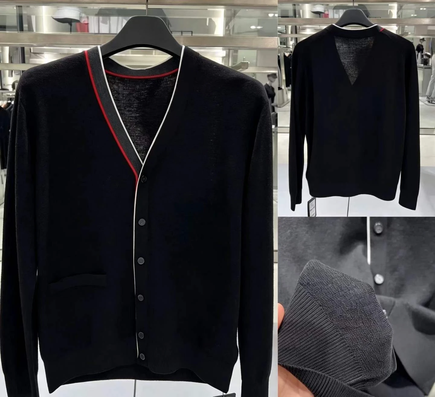 26 Autumn New Men Golf Knitted Coat Korean Design V-Neck Letter PrintTop Soft Breathable Casual Outdoor Golf Sportswear Jacket