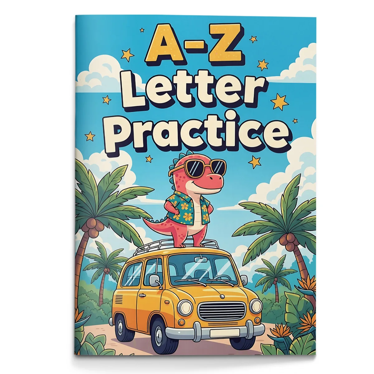 Children's alphabet coloring book, cute cartoon patterns, preschool early education workbook, boost your baby's hands-on skills