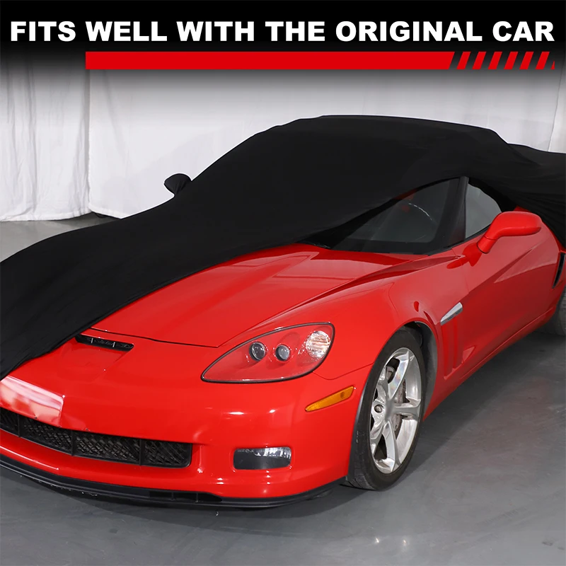 For Chevrolet Corvette C6 2005-2013 Car Cover Velvet Stretch Dust-Proof Protection Full Exterior Indoor Car Cover Accessories