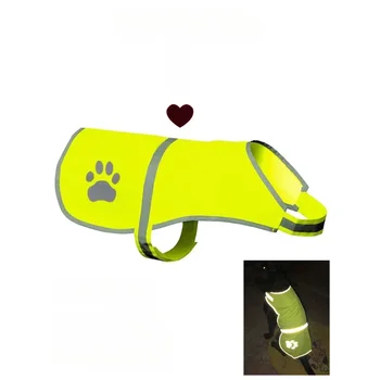 Verstellbare reflektierende Hundeweste, wasserdichte, fluoreszierende Hundejacke mit hoher Sichtbarkeit, hilft Ihrem Welpen im Freien zu schützen