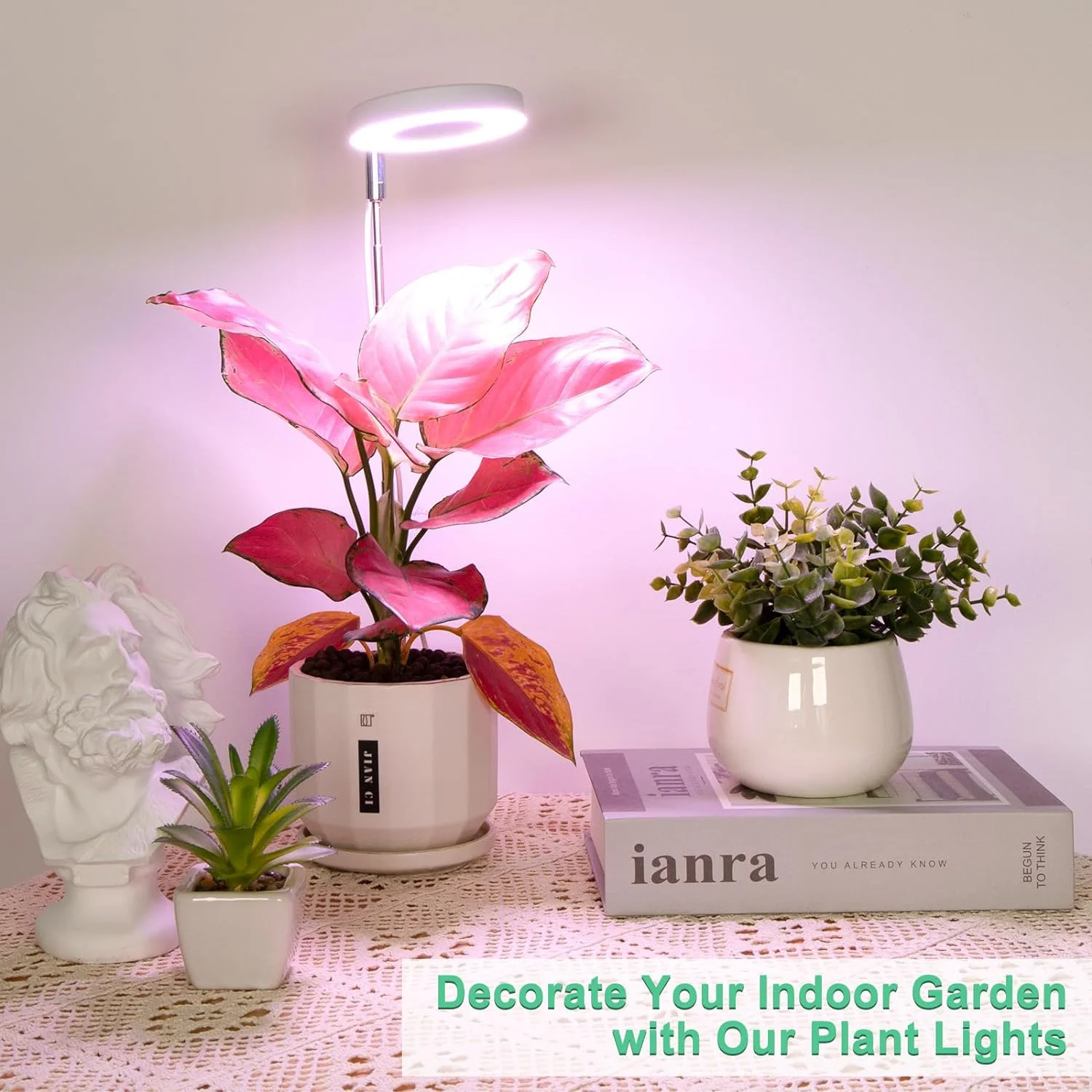 USB Angel Ring Grow Light Phytolamp for Plants with Control Full Spectrum Fitolamp Lights Home Flower Seedling Clip Phyto Lamp