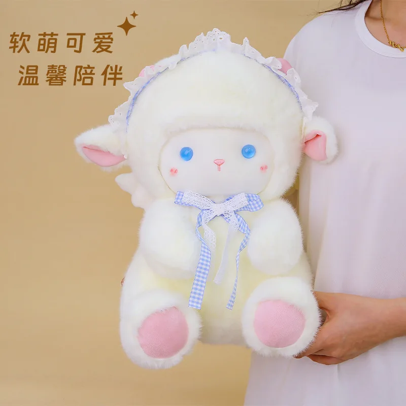 20–40 cm Engel Lamm Plüschtier Komfort Begleiter Puppe Weiches Kissen Raumdekoration Sofa Rückenkissen Niedliches kleines Schaf Mädchen Geschenk