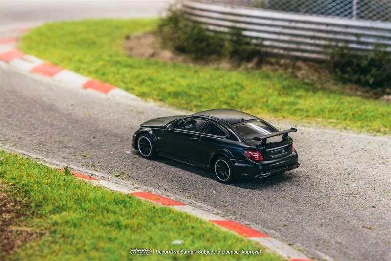 **Pre-Order** Tarmac Work 1:64 MB C 63 Coupé Black Series Matte Black Diecast Model Car