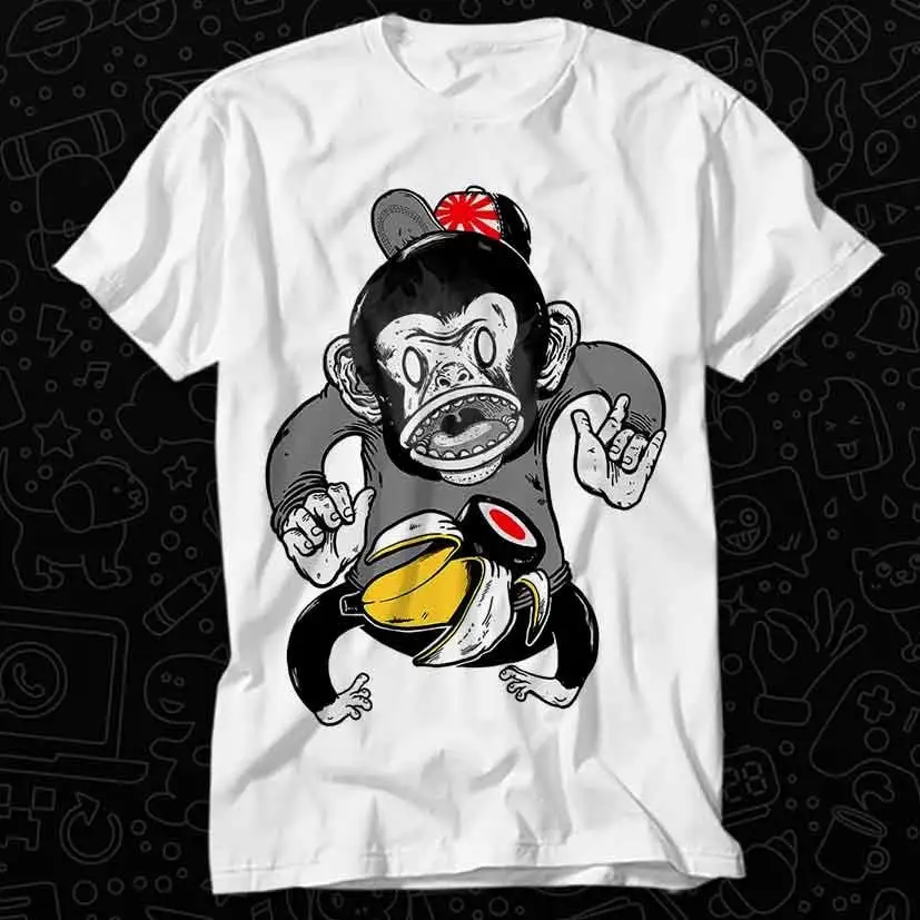 Monkey Magic Banana Sushi Japanese T Shirt For Top Adult Vintage Music Best Movie OZ146