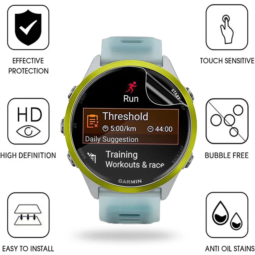 Garmin Forerunner 570 42mm/47mm 970 보호 시계 필름 커버 커버리지 액세서리 용 3PCS Clear HD 필름 화면 보호기