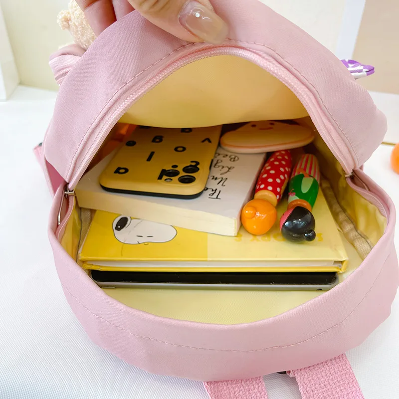 개인 맞춤 사랑스러운 학교 배낭 십대 소녀 미적 학생 배낭 귀여운 액세서리, 사용자 정의 이름 Kawaii Satchel