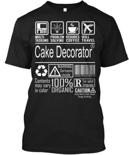 Cake Decorator Multitasking T-Shirt Made in the USA Size S to 5XL